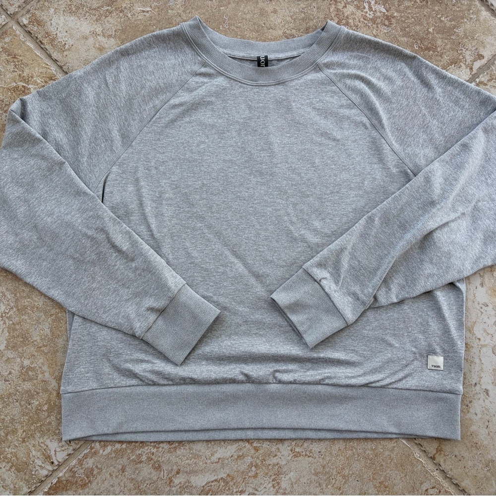Vuori Light Grey Halo Crew - Size Medium